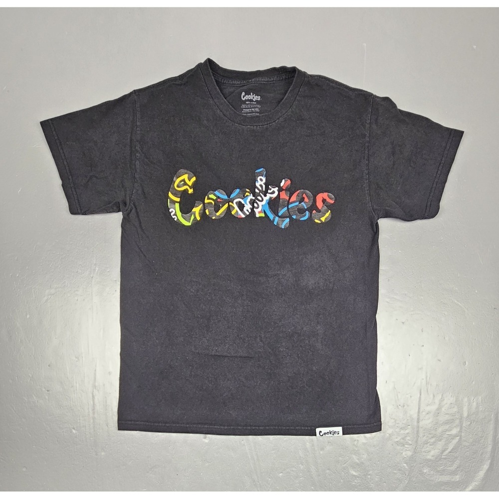 Cookies Clothing SF T-Shirt Mens Medium‎ Black Original Mint Stack It Up Logo